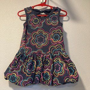 Maggie & Zoe  2 T Sleeveless Knit Dress/Jumper Bubble Dress Drop Waist Bow Lined